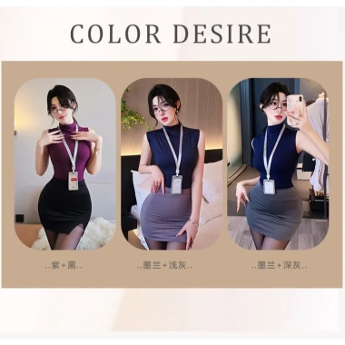 Đồ Lót Cosplay Thư Ký Đồng Phục Hộp Đêm Top Váy Slim-Fit Mềm Mại Giá Ưu Đãi 140.400₫ 5
