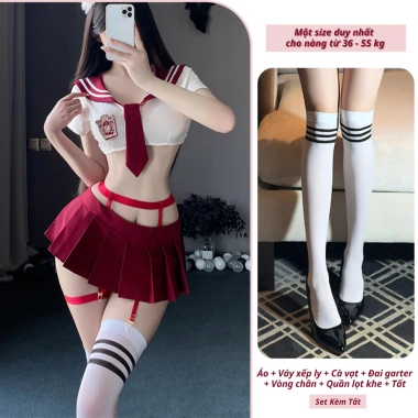 Đồ lót gợi cảm cosplay nữ sinh viên - váy ngắn xếp ly quyến rũ LaLaHoney 159.500 VND 10