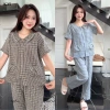 Đồ mặc nhà nữ pijama SUNA K35 dài, áo cổ viền bèo, vải mềm mịn - 242.190₫