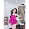 Đồ ngủ 2 dây sexy lai bèo họa tiết vằn, áo yếm vải mềm mịn thoáng mát - 164k 4