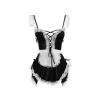 Đồ ngủ cosplay hầu gái DN21 - Đầm ngủ sexy 2 dây tạp dề đen trắng, giá 25.000₫ 3