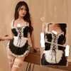 Đồ ngủ cosplay hầu gái DN21 - Đầm ngủ sexy 2 dây tạp dề đen trắng, giá 25.000₫ 9
