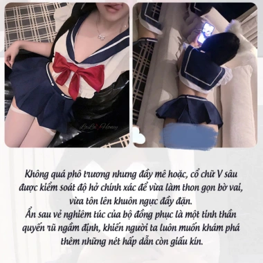 Đồ ngủ cosplay học sinh quyến rũ C235 - Váy ngắn gợi cảm, thuy thủ nóng bỏng, giá giảm 144k tại LaLaHoney
