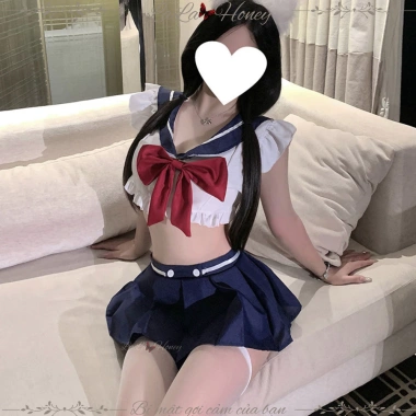 Đồ ngủ cosplay học sinh quyến rũ C235 - Váy ngắn gợi cảm, thuy thủ nóng bỏng, giá giảm 144k tại LaLaHoney