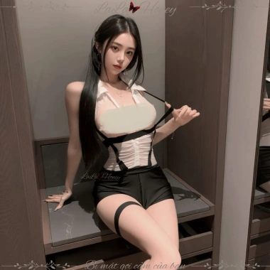 Đồ ngủ cosplay Thư Ký Cổ V Sâu, quần mở đáy và dây đeo, giảm 22% - LaLaHoney 3 Đồ ngủ cosplay Thư Ký Cổ V Sâu, quần mở đáy và dây đeo, giảm 22% - LaLaHoney 3