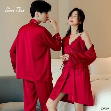 Đồ ngủ đôi nam nữ lụa cát cao cấp - quà tân hôn sang trọng, ưu đãi 365k - Since Then 4