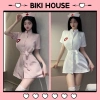 Đồ ngủ gợi cảm cosplay y tá trắng hồng, nút sơ mi, nón cao cấp, váy bác sĩ đai lưng sexy – BIKI HOUSE N353, giá ưu đãi 135k (giảm từ 175.5k)