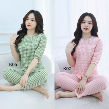 Đồ ngủ mặc nhà tay dài quần dài chất lụa, dễ thương xinh xắn, giá chỉ 175k