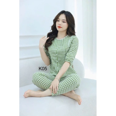 Đồ ngủ mặc nhà tay dài quần dài chất lụa, dễ thương xinh xắn, giá chỉ 175k