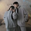Đồ Ngủ Nam Nữ Mùa Đông Dày Dặn Lót Nhung San Hô Cặp Đôi Flannel Mặc Bên Ngoài 5