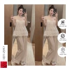 Đồ ngủ nữ dáng tiểu thư chất lụa lantin - Thiết kế sang trọng, giá ưu đãi 159.000₫