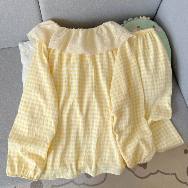 Đồ ngủ nữ dễ thương bộ pijama học sinh thiếu nữ áo quần tay dài 149.900₫