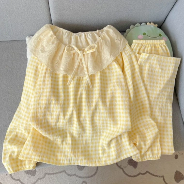 Đồ ngủ nữ dễ thương bộ pijama học sinh thiếu nữ áo quần tay dài 149.900₫