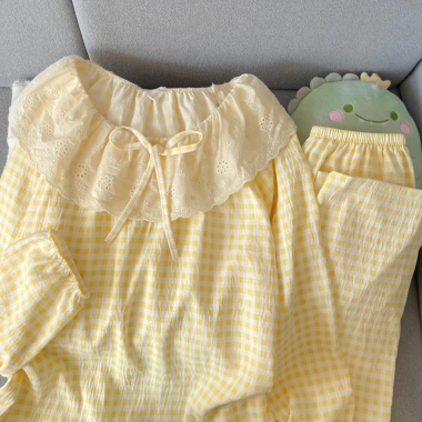 Đồ ngủ nữ dễ thương bộ pijama học sinh thiếu nữ áo quần tay dài 149.900₫ 5 Đồ ngủ nữ dễ thương bộ pijama học sinh thiếu nữ áo quần tay dài 149.900₫ 5