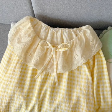 Đồ ngủ nữ dễ thương bộ pijama học sinh thiếu nữ áo quần tay dài 149.900₫