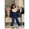 Đồ Ngủ Nữ Đỏ Đô Phối Ren Cổ Bèo Tay Dài - Bộ Pijama Dáng Rộng Tiểu Thư HCOM26.901 Giá Ưu Đãi 359k 6