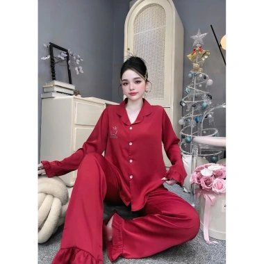 Đồ Ngủ Nữ JULY Pijama Mèo Kitty Đính Đá, Lụa Latin Mềm Mịn, 58kg - Giá 209.000₫