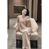 Đồ Ngủ Nữ JULY Set 3 Món Áo Ren Cúc Ngọc và Quần Dài Lụa Latin Freesize - Giá 236k giảm tới 70k 3