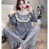 Đồ ngủ nữ JUSOKA – Pijama đũi vân mây viền ren, siêu mềm mịn, cao cấp, thoải mái 195k 2