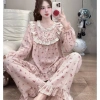 Đồ ngủ nữ JUSOKA – Pijama đũi vân mây viền ren, siêu mềm mịn, cao cấp, thoải mái 195k 3