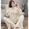 Đồ ngủ nữ JUSOKA – Pijama đũi vân mây viền ren, siêu mềm mịn, cao cấp, thoải mái 195k 4