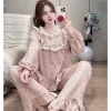Đồ ngủ nữ JUSOKA – Pijama đũi vân mây viền ren, siêu mềm mịn, cao cấp, thoải mái 195k 8