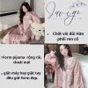 Đồ ngủ nữ Juvigo - Pijama thu đông dài tay ren, họa tiết kẻ sọc hoa hồng, siêu xinh 2