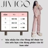 Đồ ngủ nữ Juvigo - Pijama thu đông dài tay ren, họa tiết kẻ sọc hoa hồng, siêu xinh 8