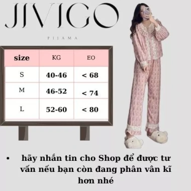 Đồ ngủ nữ Juvigo - Pijama thu đông dài tay ren, họa tiết kẻ sọc hoa hồng, siêu xinh 8 Đồ ngủ nữ Juvigo - Pijama thu đông dài tay ren, họa tiết kẻ sọc hoa hồng, siêu xinh 8