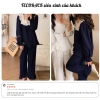 Đồ ngủ nữ Lily dài tay cổ vuông ren, mix quần suông vintage, pijama giá 158.400₫ 9