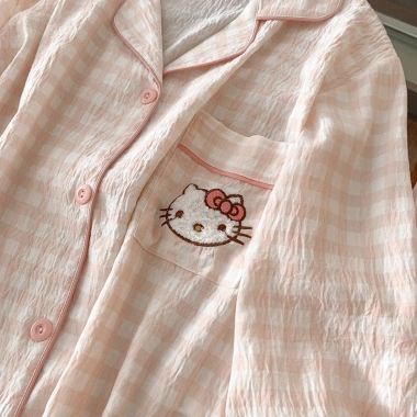 Đồ ngủ nữ mềm mại dài tay Hello Kitty công chúa Thục nữ kiểu Nhật, thoải mái, giá ưu đãi 158.888 VNĐ