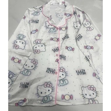 Đồ Ngủ Nữ OSEXY Pijama Họa Tiết Mèo Kitty Túi Đính Nơ Chất Lụa Freesize 58kg Giá 219.000₫ 9