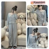 Đồ ngủ pijama cotton cổ tim áo túi ngực ren, croptop tiểu thư HCOM3.687 Xaiomimi – Giá 229k
