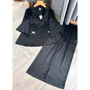 Đồ ngủ pijama EVAVIE tay lỡ chất lụa Latin mềm mại, giảm 22% chỉ 189.000₫