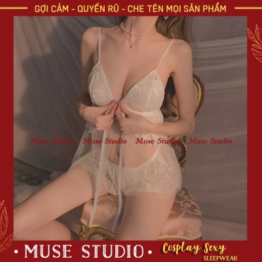 Đồ ngủ sexy áo lót có đệm ngực, quần váy ren voan mềm gợi cảm, giảm còn 129k 6