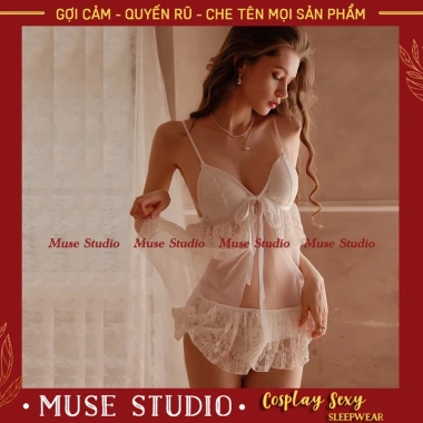 Đồ ngủ sexy áo lót có đệm ngực, quần váy ren voan mềm gợi cảm, giảm còn 129k 7