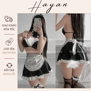 Đồ ngủ sexy cosplay hầu gái CP2 - Váy ngủ gợi cảm, giúp việc tinh tế, giá chỉ 135.000₫