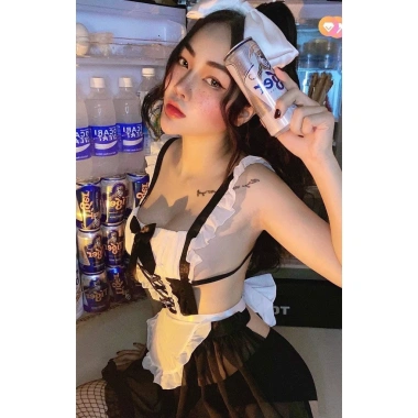 Đồ ngủ sexy cosplay hầu gái kèm bờm CP1 - Váy ngủ gợi cảm, giá ưu đãi 172k 4
