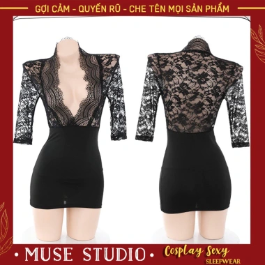 Đồ ngủ sexy váy ren mềm ôm dáng, tôn 3 vòng, kèm chip - Giá chỉ 99.000đ