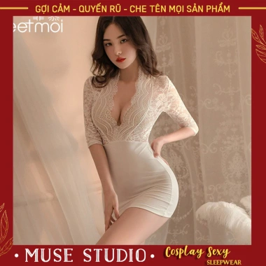 Đồ ngủ sexy váy ren mềm ôm dáng, tôn 3 vòng, kèm chip - Giá chỉ 99.000đ