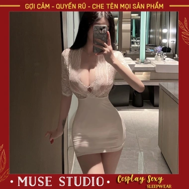 Đồ ngủ sexy váy ren mềm ôm dáng, tôn 3 vòng, kèm chip - Giá chỉ 99.000đ