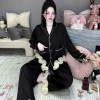 Đồ ngủ tiểu thư babydoll tay dài, quần dài lụa sang trọng latin - chỉ 255.000₫ 7