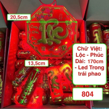 Đồ pháo điện tử Tết chữ Phúc Thọ nhung – Trang trí lộc phát, giảm giá 455.000₫, chất liệu mềm mại, mọi không gian