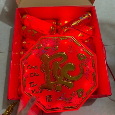 Đồ pháo điện tử Tết chữ Phúc Thọ nhung – Trang trí lộc phát, giảm giá 455.000₫, chất liệu mềm mại, mọi không gian