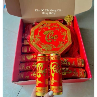 Đồ pháo điện tử Tết chữ Phúc Thọ nhung – Trang trí lộc phát, giảm giá 455.000₫, chất liệu mềm mại, mọi không gian