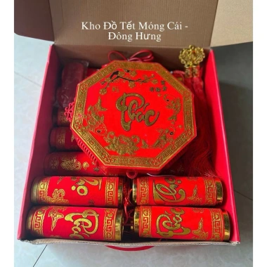 Đồ pháo điện tử Tết chữ Phúc Thọ nhung – Trang trí lộc phát, giảm giá 455.000₫, chất liệu mềm mại, mọi không gian