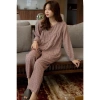 Đồ Pijama Nữ Kẻ Caro Chất Mềm Mịn, Thoải Mái - Quần Dài Túi Xếp Ly Suna Clothing 4