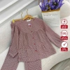 Đồ Pijama Nữ Kẻ Caro Chất Mềm Mịn, Thoải Mái - Quần Dài Túi Xếp Ly Suna Clothing 9