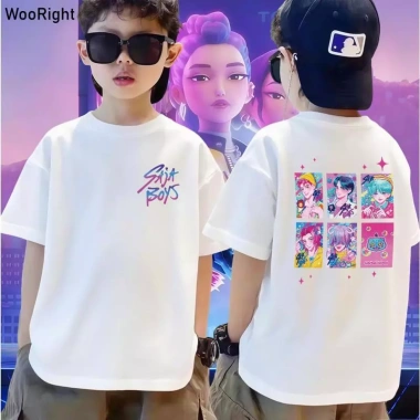 Đồ pủi cotton 90-150cm cho bé 3-12 tuổi, họa tiết ác ma, cổ thả mát mẻ mùa hè – Bộ đôi Hunter‑Wizard, giảm còn 143k