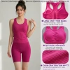Đồ Tập Gym Croptop Nữ Đan Dây Tay Thun Co Giãn 4 Chiều Dáng Ôm Thấm Hút Mồ Hôi - 290k 2